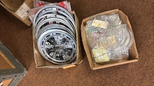 lot 112 image: Box of Bicycle Chainring Guards and Spoke Protectors