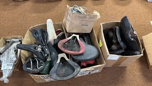 lot 138 image: Assorted Box of Bicycle Saddles
