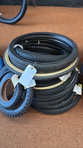 lot 144 image: Set of 13 Various Sized Bicycle Tires