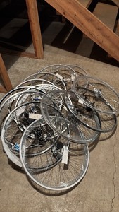 lot 162 image: Lot of 13 Assorted Wheel Master Bicycle Repair Wheels 700C