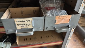 lot 185 image: Vintage Schwinn Seat Clamps and Fork Truss Parts Collection