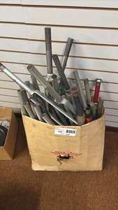lot 191 image: Box of Assorted Schwinn Ashtabula Forks and Parts