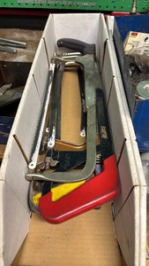 lot 199 image: Collection of 5 Mixed Hacksaws with Blades