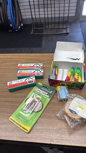 lot 633 image: Assorted Bike Tire Repair Kits and Accessories