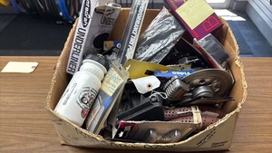 lot 651 image: Bargain Bin of Mixed Bicycle Accessories