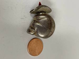lot 30S image: Vintage Sterling Silver Bottle Brooch with Red Stone Top Sombrero Sleeping Man