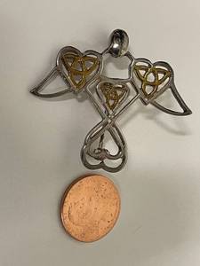 lot 35S image: Sterling Silver Celtic Angel Pendant