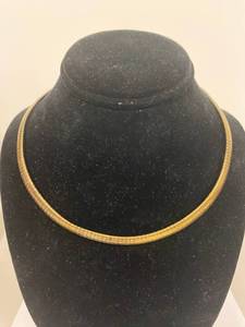 lot 56S image: Elegant Milor Italy Sterling Silver Gold Finish Necklace