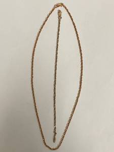 lot 64S image: Sterling Silver Twisted Chain Necklace & Bracelet Elegant