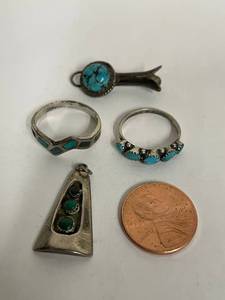 lot 74S image: Sterling Silver Native American Style Jewelry Lot