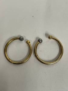 lot 78S image: Sterling Silver 925 Mixed Metal Hoop Earrings