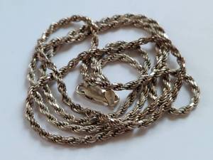 lot 149 image: Sterling Silver Rope Necklace 28 Inches