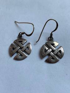 lot 166 image: Sterling Silver Celtic Cross Earrings 925 Unique Design