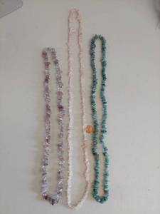 lot 210 image: Gemstone Chip Necklaces
