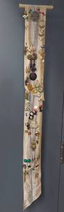 lot 214 image: Vintage Earring Collection on Hanging Organizer