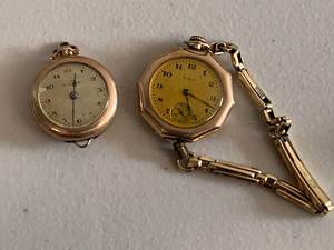 lot 86 image: Elgin & Montauk Vintage Pocket  Wrist Watches Set - Ticking, No Guarantee to Keep Time