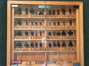 Ryobi 24-Piece Router Bit Set in Wooden Case