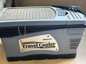 lot 102 image: Rechargeable 12V Travel Cooler and Warmer with Accessories
