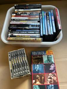 lot 114 image: Collection of DVDs and Music CDs Featuring Ken Burns Jazz and Glenn Miller