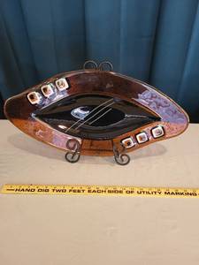 lot 13 image: Mid-Century Modern Art Bowl with Metal Easel