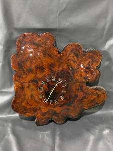 lot 14E image: Natural Rustic Handcrafted Wooden Wall Clock