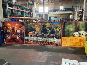 lot 35E image: Budweiser Decorative Banner