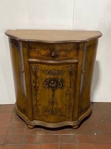 lot 44E image: Elegant Hand-Painted Vintage Style Wooden Cabinet