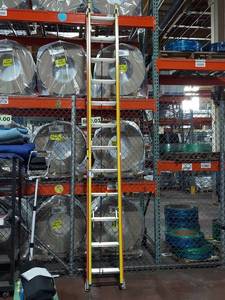lot 75E image: Werner GlideSafe 24ft Professional Ladder Load Capacity 300 lbs