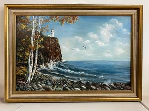 lot 2N image: Don Folsom Split Rock Painting 1979