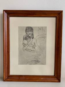 lot 14N image: Framed Mother and Child by Pablo Picasso Print
