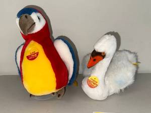 lot 30N image: Steiff Plush Parrot & Swan Set - Collectible Original