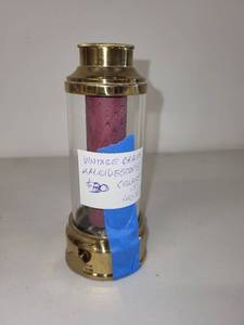 lot 80 image: Vintage Brass and Glass Kaleidoscope, 6 Inch
