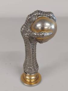 lot 2 image: Metal Claw Sphere Sculpture Wax Seal Stamp
