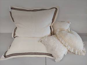 lot 133 image: Elegant Lace Crochet Home Decor Pillow Collection