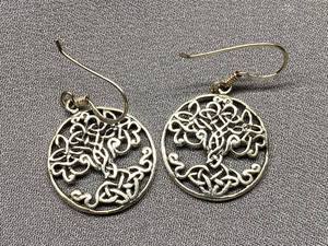 lot 11B image: Sterling Silver Tree of Life Earrings .925 Dangle