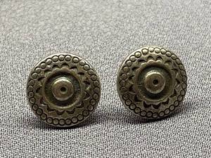 lot 13B image: Intricate Sterling Silver Earrings - Circular Design