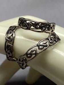 lot 15B image: Sterling Silver Celtic Knot Design Rings 925