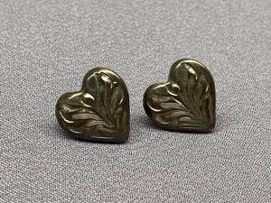 lot 27B image: Vintage Sterling Silver Heart Earrings