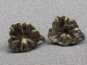 lot 52B image: Sterling Silver Floral Earrings
