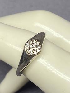 lot 54B image: Sterling Silver Cluster Ring 925