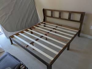 lot 1A image: King Size Sturdy Wooden Bed Frame