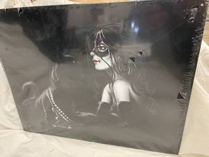 lot 35 image: Sealed Metal Artwork Print Featuring Catwoman and Cat
