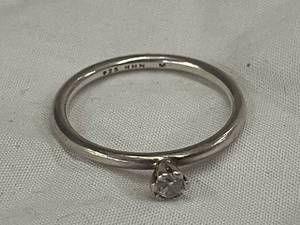 lot 68 image: Sterling Silver Ring with Small Clear Stone