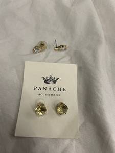 lot 78 image: Panache Accessories Set of 2 Earrings - Round and Bar Design