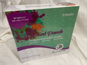 lot 100 image: Set of 5 Professional Artist Quality Wood Panels