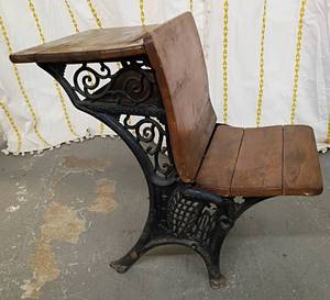lot 36 image: Vintage Childrens School Desk Chair