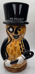 lot 61 image: Planters Peanuts Ceramic Mug Stein Mr. Peanut with Original Box