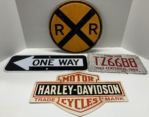 lot 56 image: Vintage Minnesota License Plate 1949 and Reproduction Signs