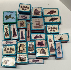 lot 70 image: Lot of 29 Die Cast Miniature Pencil Sharpeners Miniatures most with Boxes