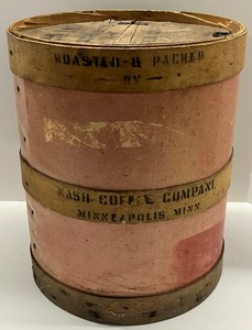 lot 71 image: Vintage Nash Coffee Company Coffee Barrel Advertising Minneapolis MN